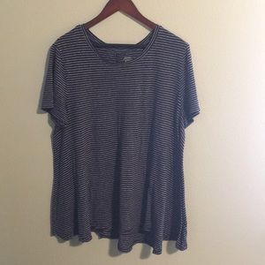 Stripped Old Navy blue and white shirt